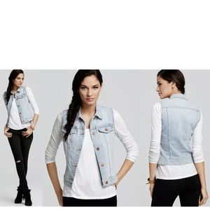 J BRAND- Faith- destructed light denim Vest